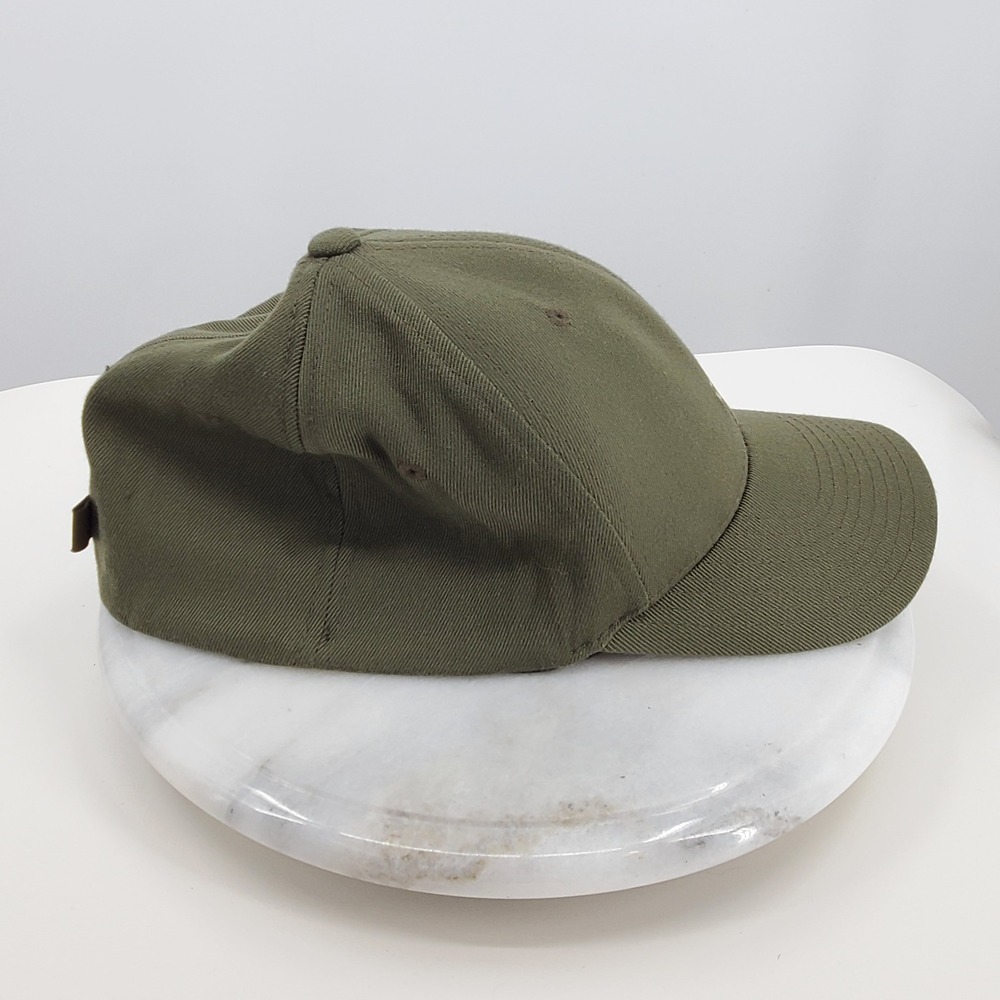 Kangol Flexfit Wool Blend Baseball Cap Olive Green Kangaroo Logo Preppy L/XL - Picture 2 of 10